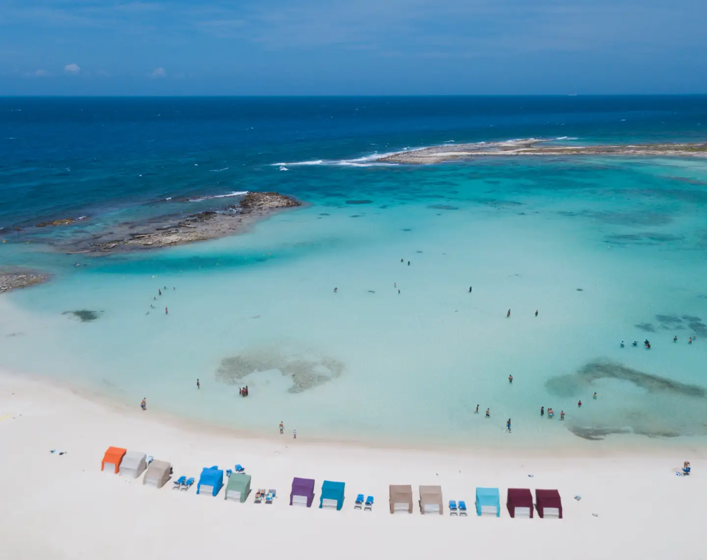 Aerial view of Baby Beach, Aruba